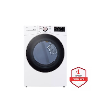 Lg 7.4 Cu. Ft. Energy Star Certified SMART Front-Loading Stackable Electric Dryer DLEX4000W